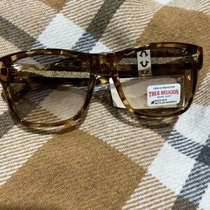 True Religion Tortoiseshell Frame Sunglasses - Brown/Amber